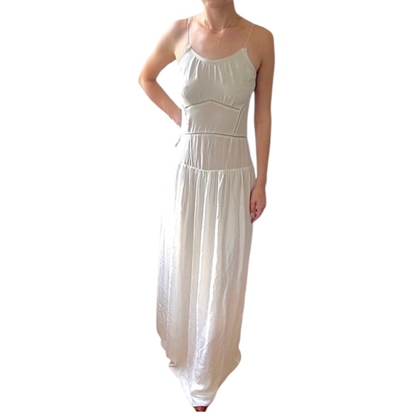 NWT TOME White 100% Silk Sleeveless Maxi Dress Runway Fall Winter 2013 - size 2 - Picture 4 of 16